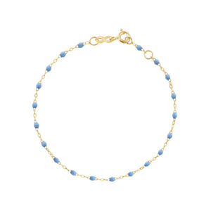 Gigi Clozeau 18k  yellow gold Classis SKY blue bracelet 6.7"
