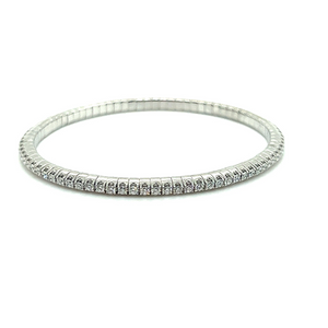 Gemma Couture 18k White Gold Diamond Stretch Bracelet