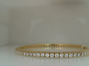Gemma Couture 18k yellow gold round diamond stretch bracelet 2.88tw