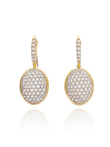 Nanis 18k ROSE GOLD Pave Diamond Dancing Gold Drop Earrings