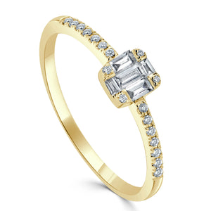 Sabrina Designs 14k Gold Diamond Baguette Cluster Ring