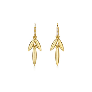 TEMPLE ST CLAIR  18k Yellow Gold Vine Drop Earrings