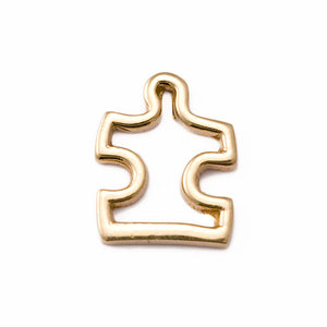 simple gold puzzle piece charm
