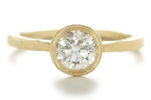Jennifer Dawes 18k Gold Round Brilliant Diamond Ring