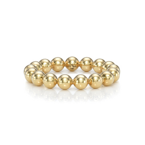 Single Stone 18k Gold Gaia Large Bead Ring