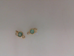 Three Stories 14k yellow gold single emerald and diamond charm