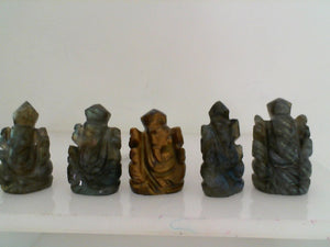 YY small labradorite Ganesh figurine
