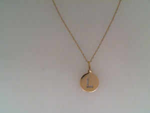Makhala 14k yellow gold diamond L necklace