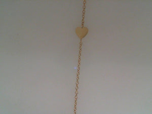Anzie 14k yellow gold Love Letter Heart bracelet
