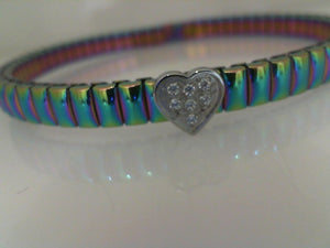 Nomination mix stainless heart stretch bracelet