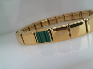 Nomination Glam stainless malachite bracelet