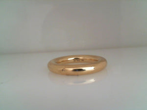 Single Stone 18k yellow gold large Leda band 4.0mm sz 6.5