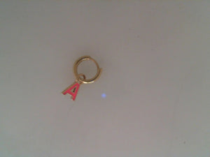 Anzie 14k yellow gold single small 8mm clicker huggie with Anzie ename