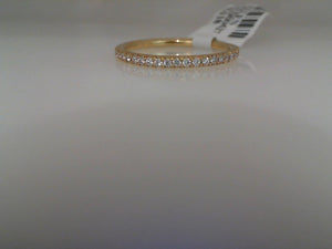 Erica Courtney 18k yellow gold Ellen white diamond band .35tw