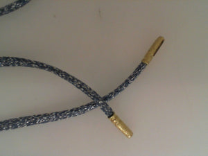 Carolina Bucci 18k YG gunmetal cord