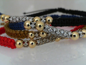 MIMI diamond roundel woven bracelet