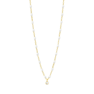 Gigi Clozeau 18k Gold Classic Diamond WHITE necklace 16.5"