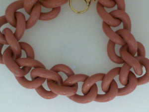 Ylang Ylang mauve large curb link chain bracelet