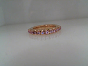 Gemma Couture 18k rose gold expandable Pink sapphire band .88tw