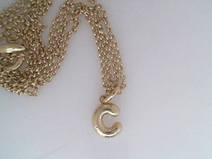 Roxanne Assoulin Gold Puffy Initial Necklace C
