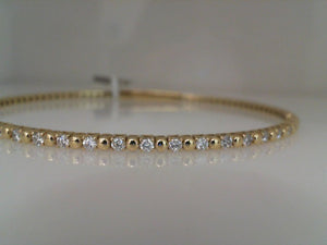 Sabrina 14k yellow gold diamond dot flex bracelet .88tw