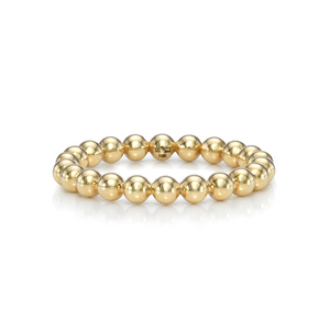 Single Stone 18k Gold Gaia Small Bead Ring