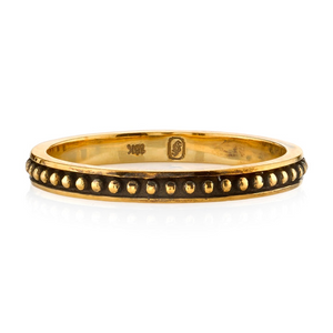 Single Stone 18k Gold Brinly Bead Ring