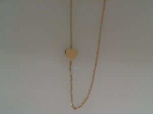 Anzie 14k yellow gold Love Letter heart necklace