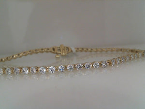 Sabrina 14k yellow gold diamond tennis bracelet 2.88tw