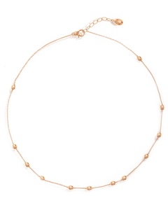 Nanis 18k Rose Gold Dancing In The Rain Small Ball Station Necklace