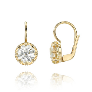 Single Stone 18k Gold Arielle Diamond Drop Earrings