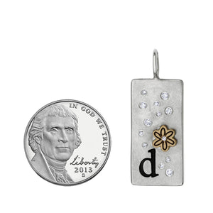 Heather Moore Initial Daisy ID Tag - CHOOSE YOUR INITIAL