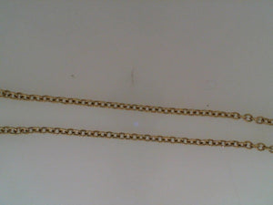 Single Stone 18k yellow gold 2.5mm link chain 16"