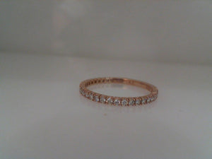 Sabrina 14k rose gold diamond band .25tw sz 6.5