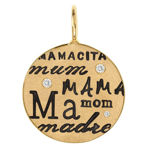 Heather Moore Gold Mom Round Charm