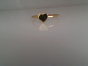 Anzie 14k yellow gold Love Letter heart ring