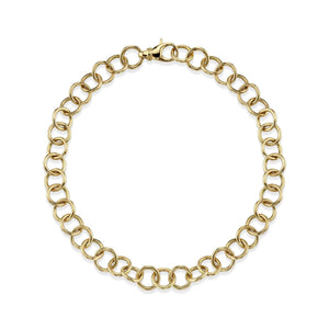 Single Stone 18k Gold Club Necklace
