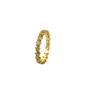 Hargreaves Stockholm 18k Gold Mini Star Ring w/ Diamonds