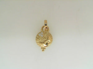 Temple St Clair 18k yellow gold Luna Moon and Stars pendant