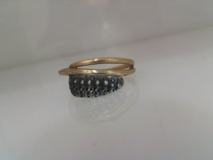 Peg Fetter 14k yellow gold and sterling silver sea urchin ring