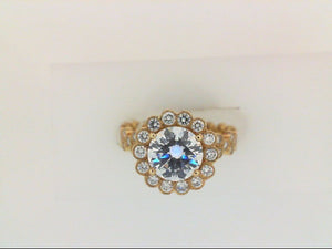 Erica Courtney Cristina 18k Gold & Diamond Engagement Ring
