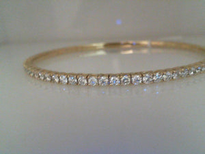 Sabrina 14k yellow gold white diamond flex bracelet 2.5tw