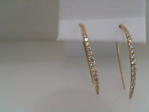RGE 14k yellow gold diamond open hook earrings .43tw