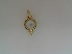 Temple St Clair 18k yellow gold Classic Royal blue moonstone granule p