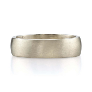 Single Stone 18k Natural White Gold Joseph Mens Band