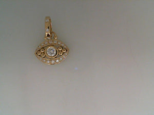 Temple St Clair 18k yellow gold diamond evil eye pendant 0.49tw