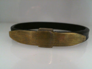 Artemas Quibble black and antiqued brass clasp bracelet Medium
