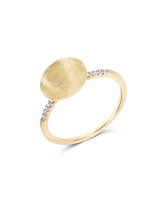Nanis 18k Brushed Yellow Gold Elite Dancing Gold Ring with Diamonds