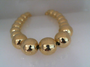 Jenna Blake 18k yellow gold 6mm bead necklace 18"