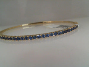 Sabrina 14k yellow gold blue sapphire flex bracelet 1.74tw